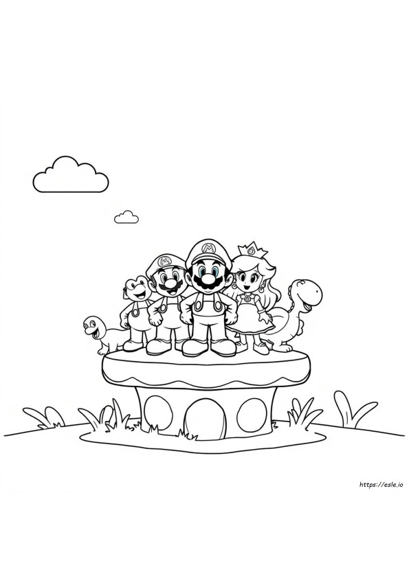 Printable All Super Mario Characters Coloring Pages