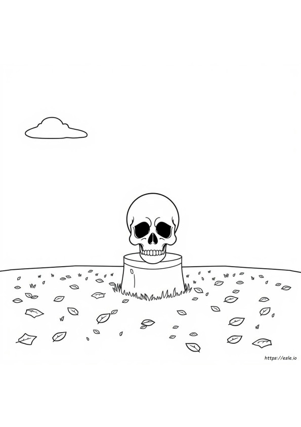 Easy Skull Coloring Pages