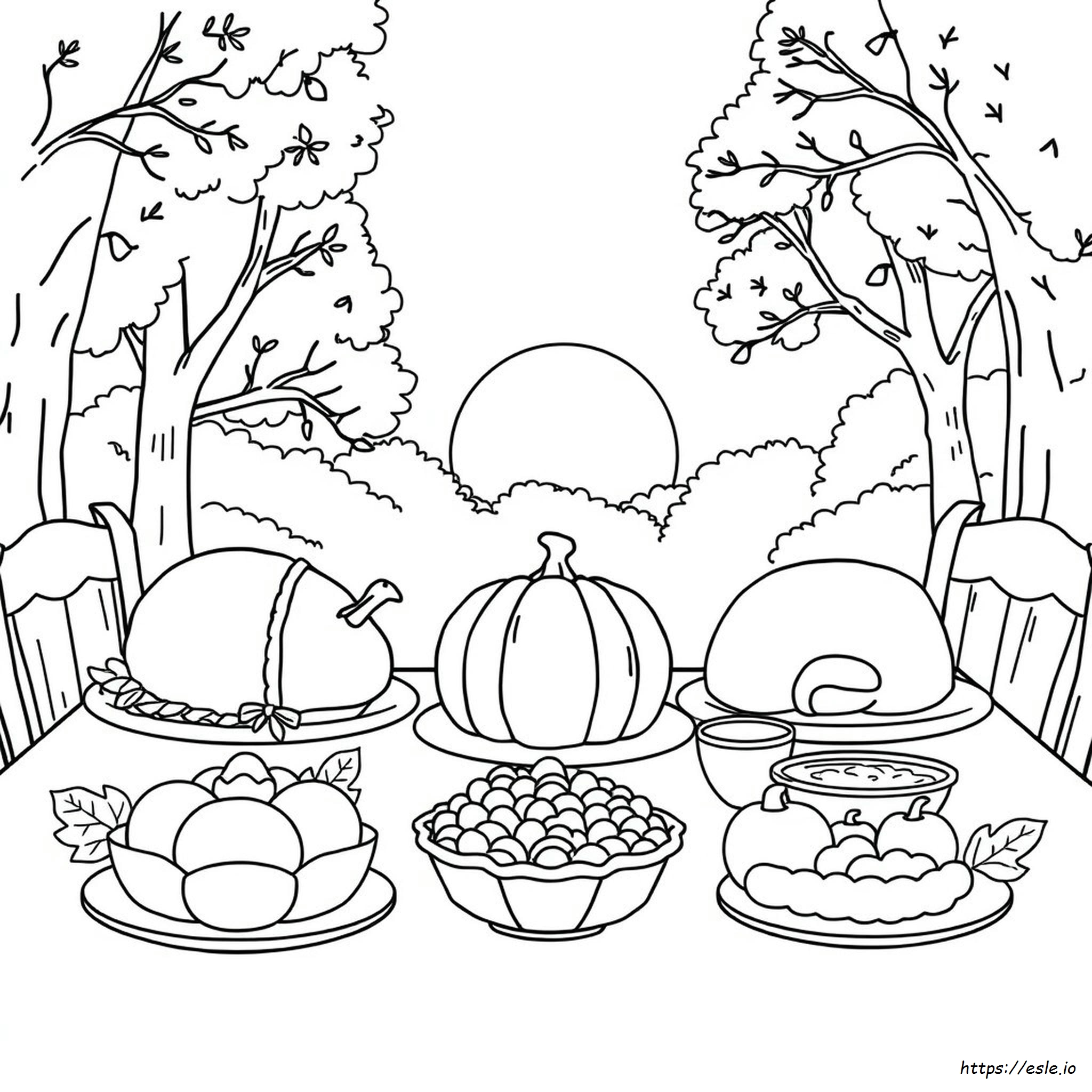 Thanksgiving Coloring Ideas - Free Printable Page
