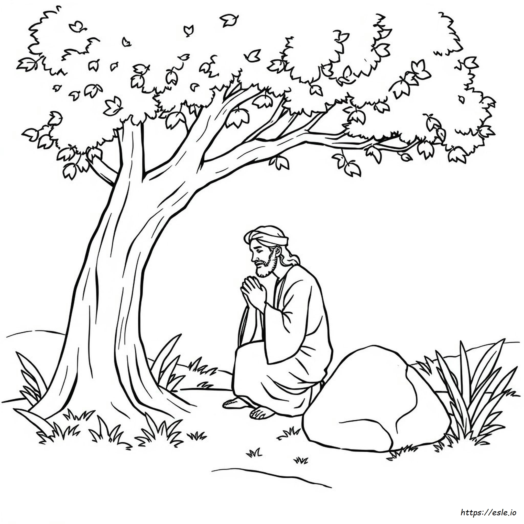 Jesus In The Garden Of Gethsemane Coloring Pages