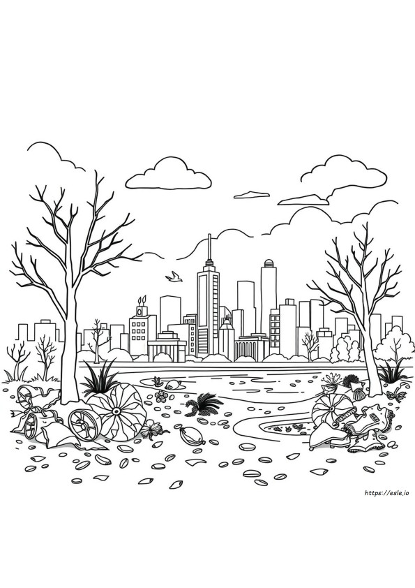 Dibujos Para Colorear De Contaminación Ambiental