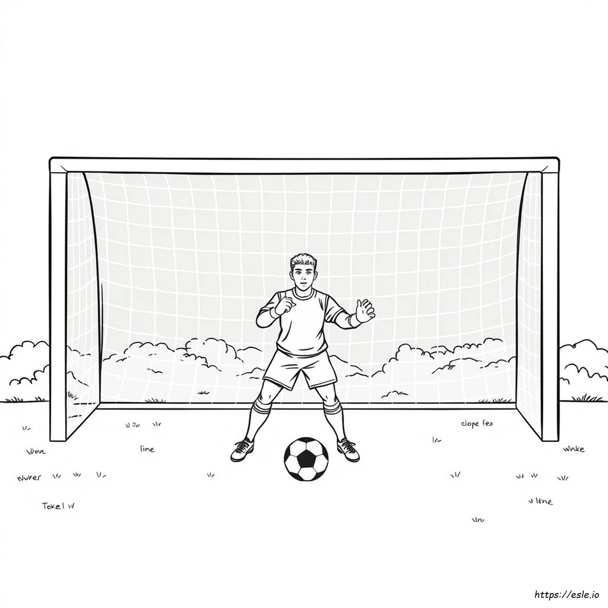 Soccer Goalkeeper Coloring Pages