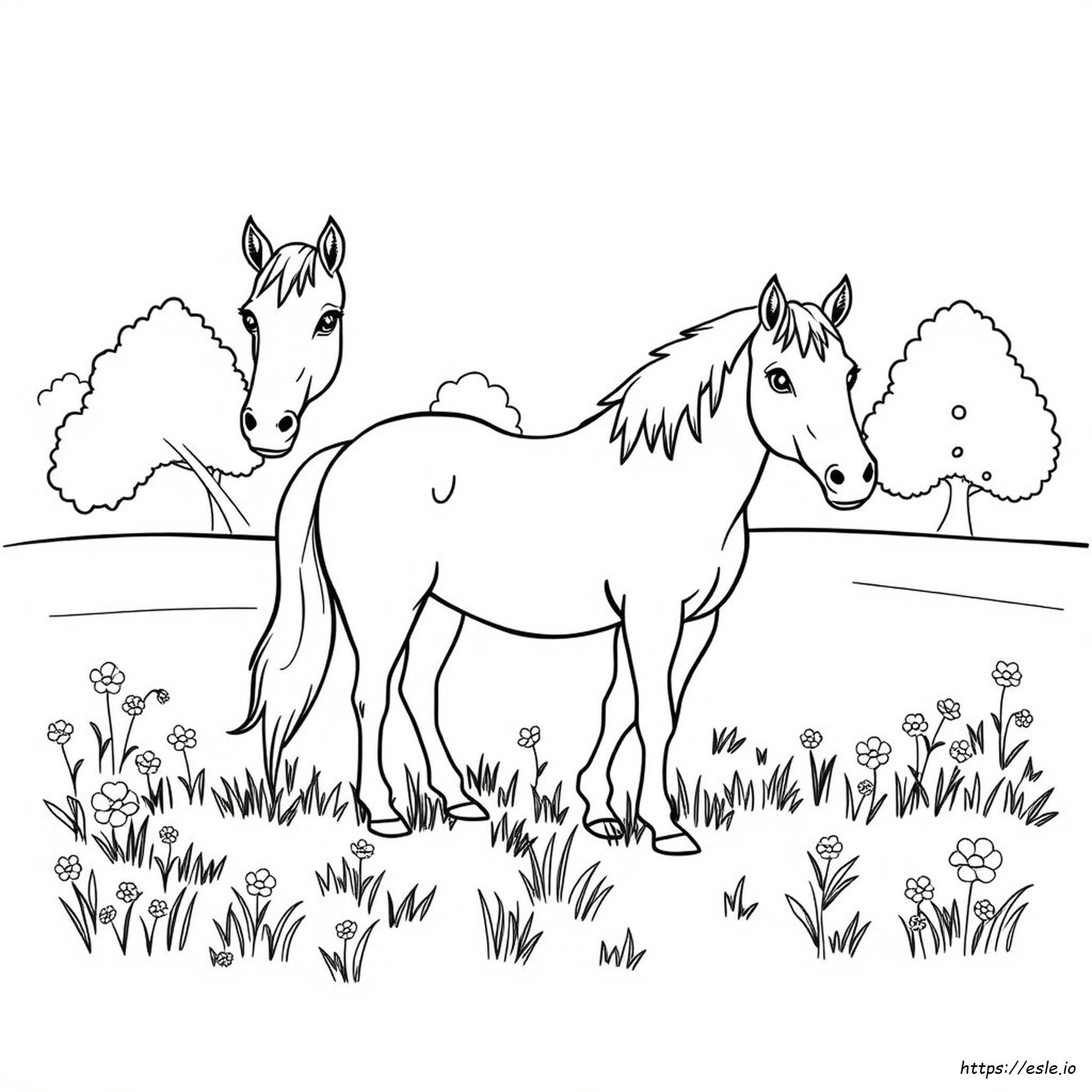Free Coloring Pages Of Horses