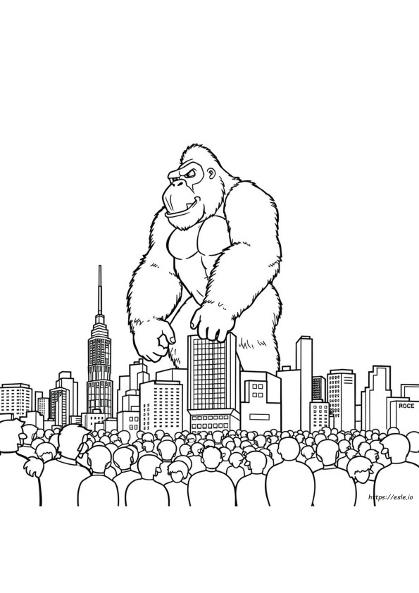 King Kong Gambar Mewarnai