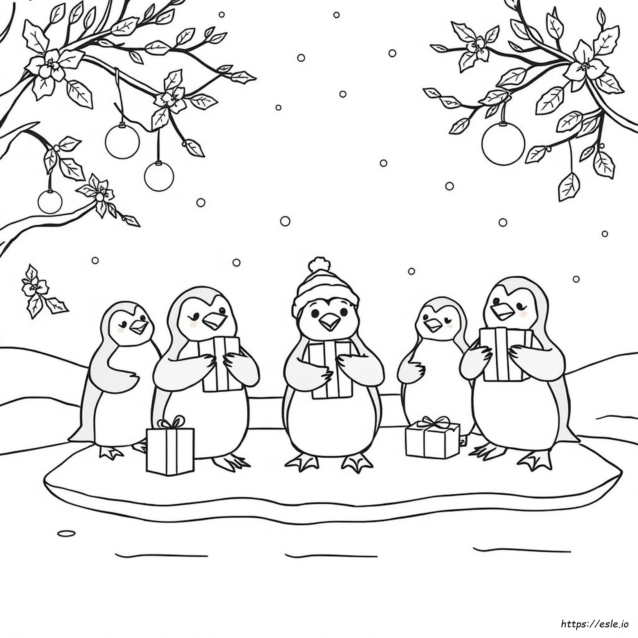 Noel Pengueni Boyama Sayfası - Ücretsiz Yazdırılabilir