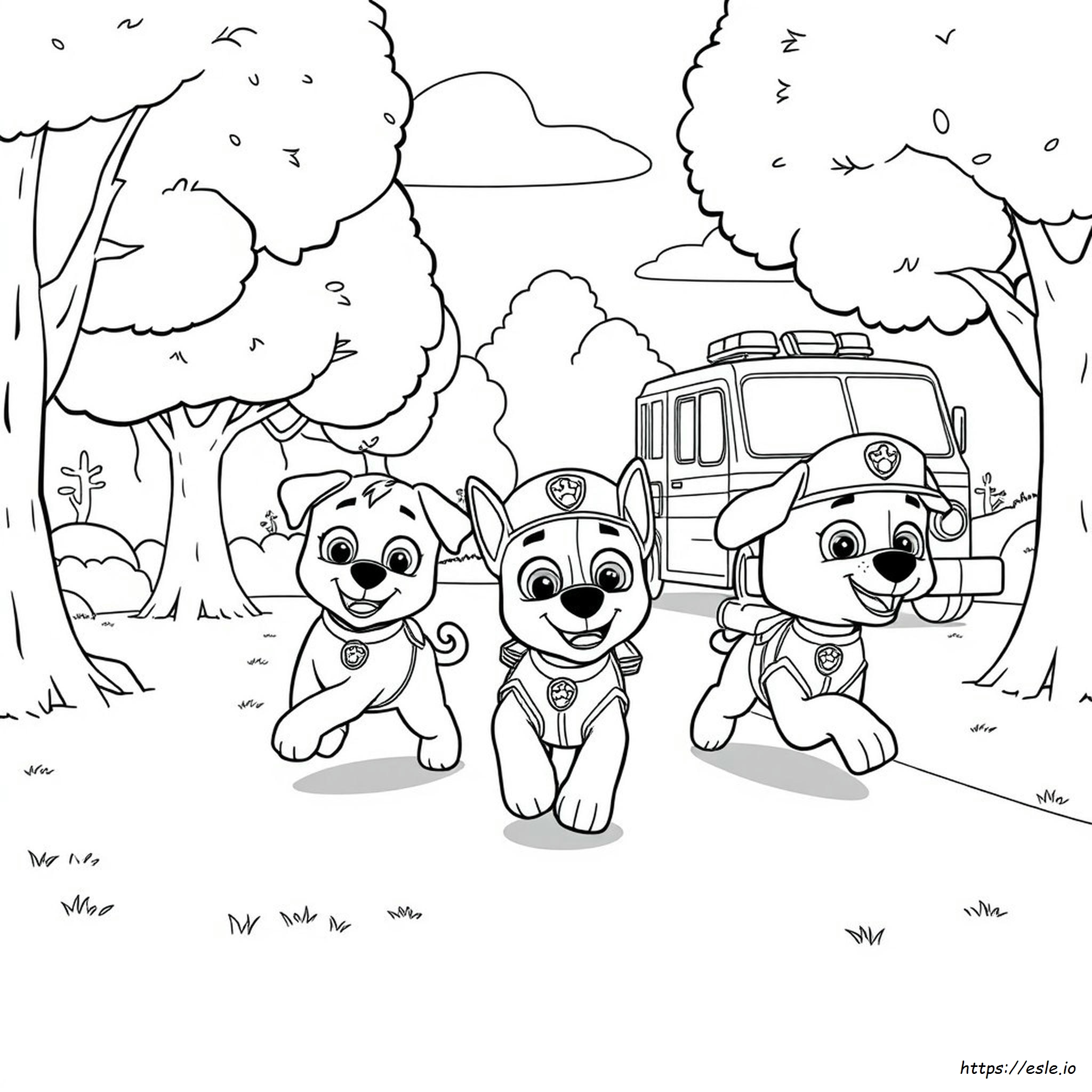 Chase Paw Patrol Ausmalbild zum Ausdrucken