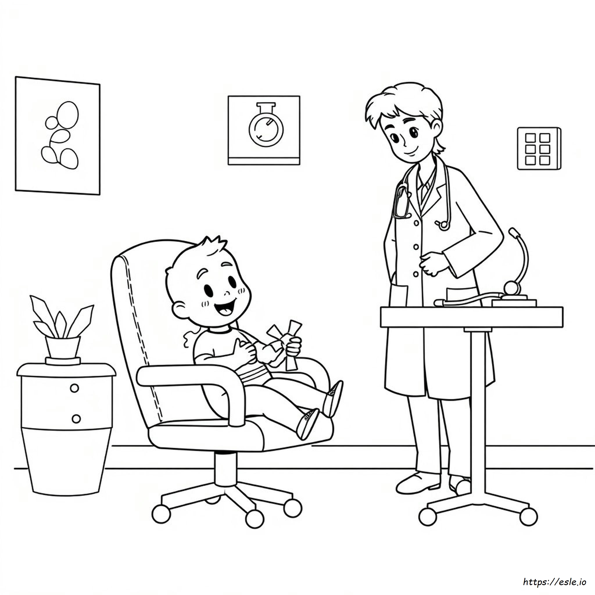 Going To The Doctor Coloring Pages - Free Printable PDF