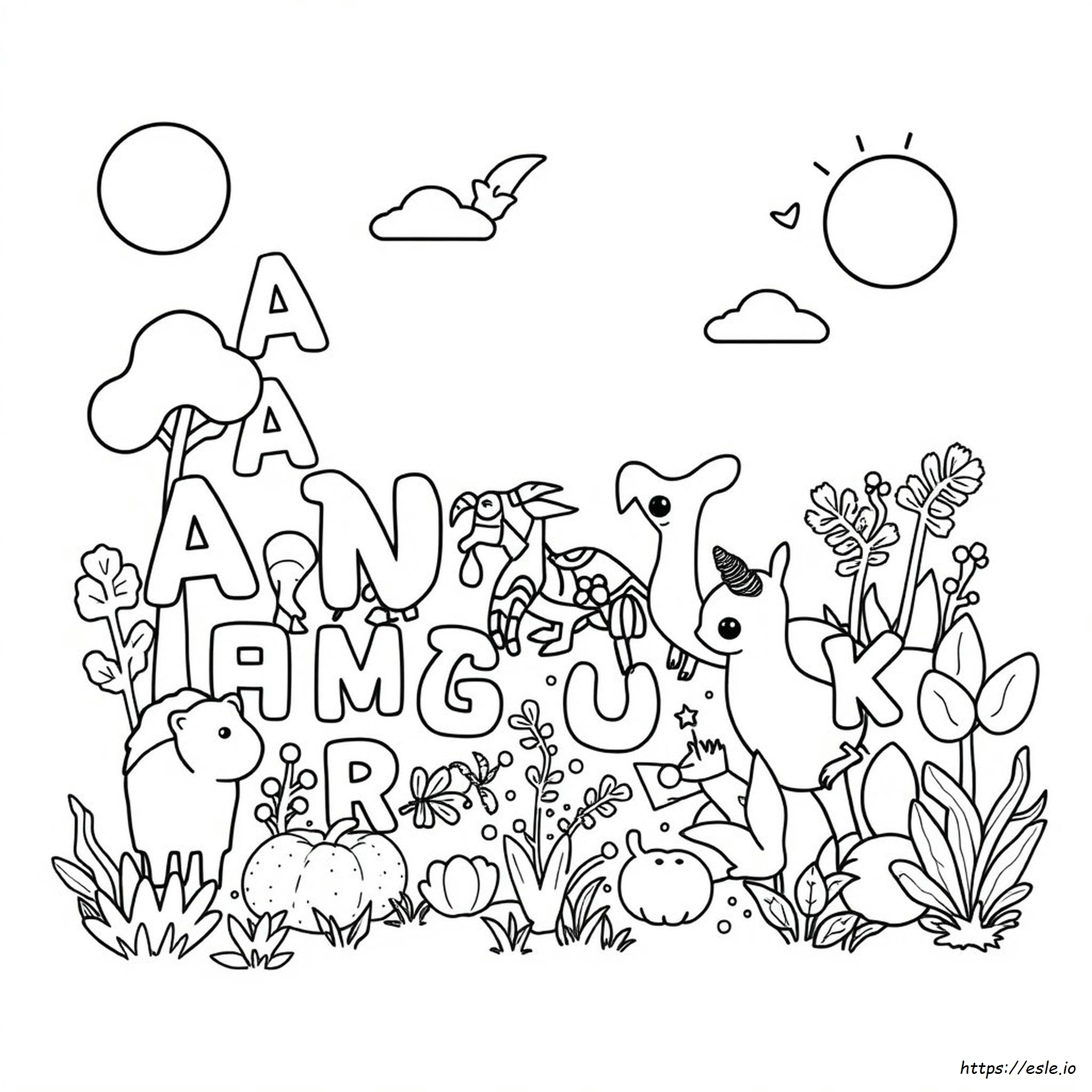 Hidden Letter Coloring Pages