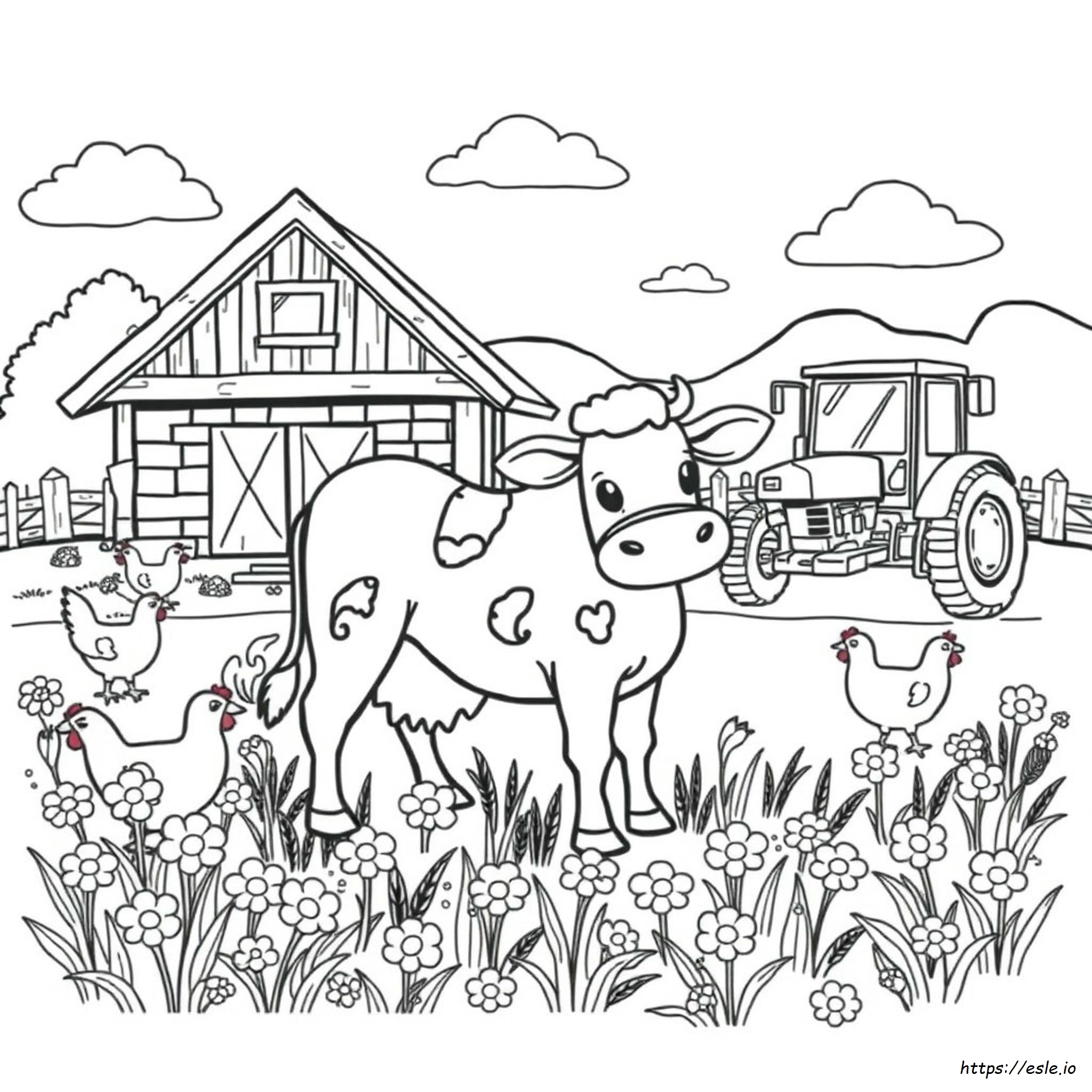 Cute Farm Animal Coloring Pages