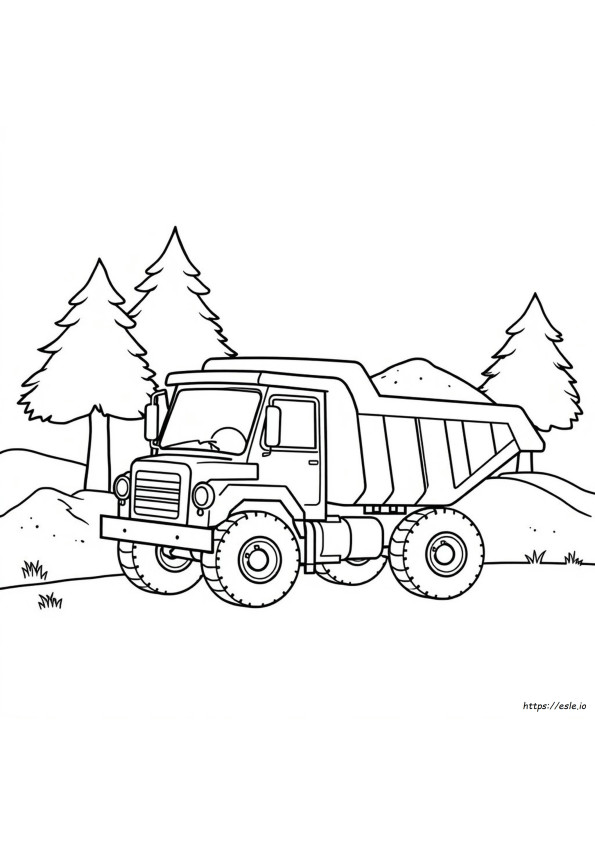 Coloriage Camion Benne