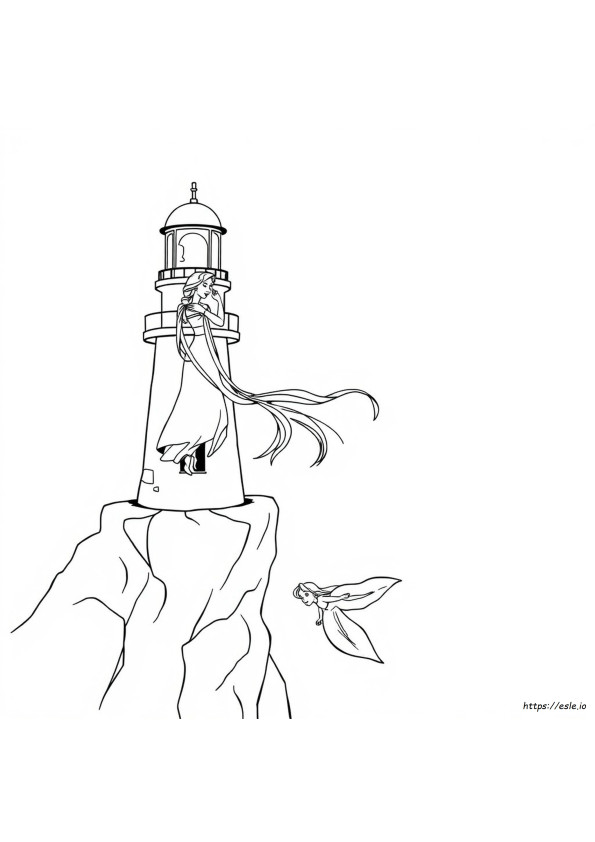 Rapunzel Zeemeermin Kleurplaten