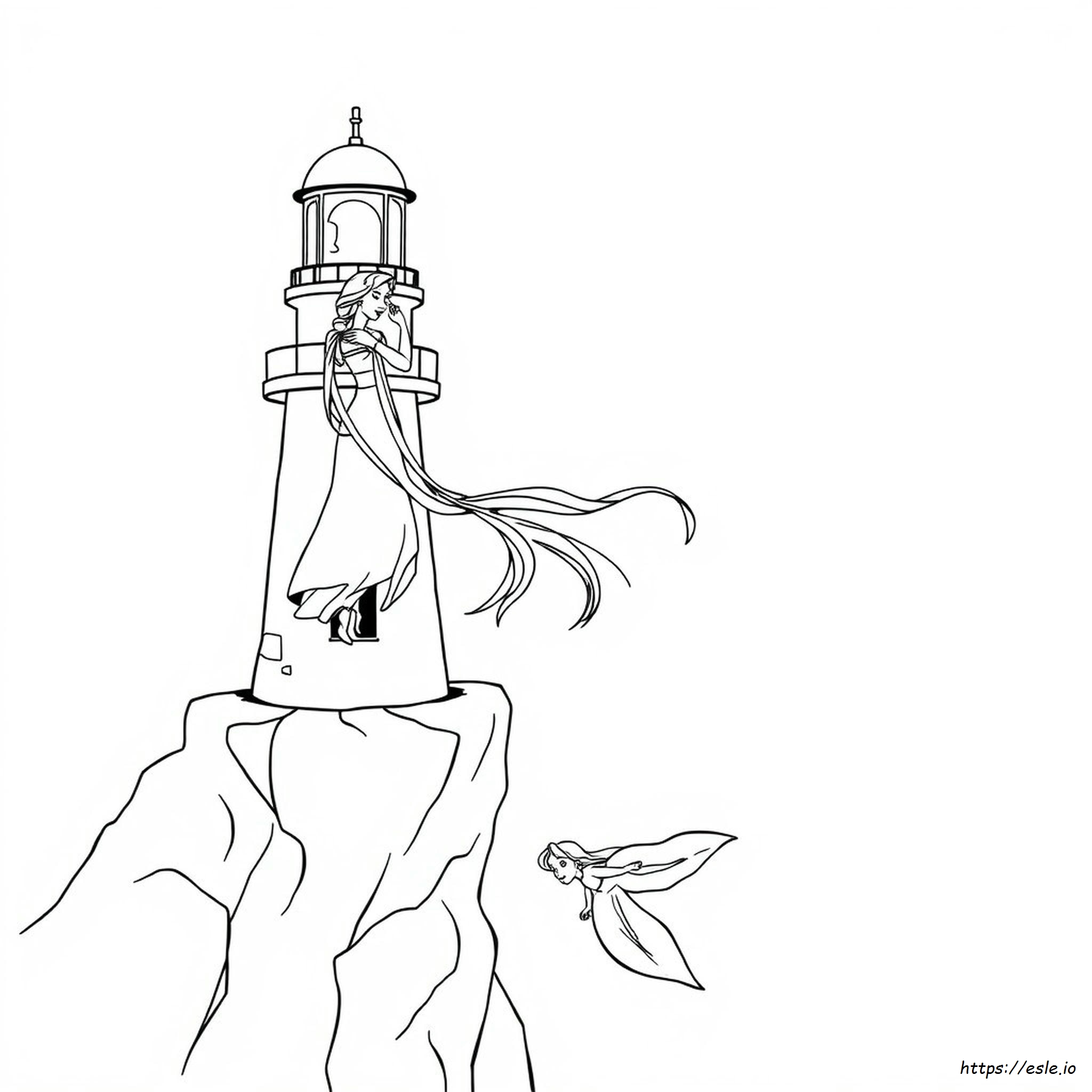 Rapunzel Mermaid Coloring Pages