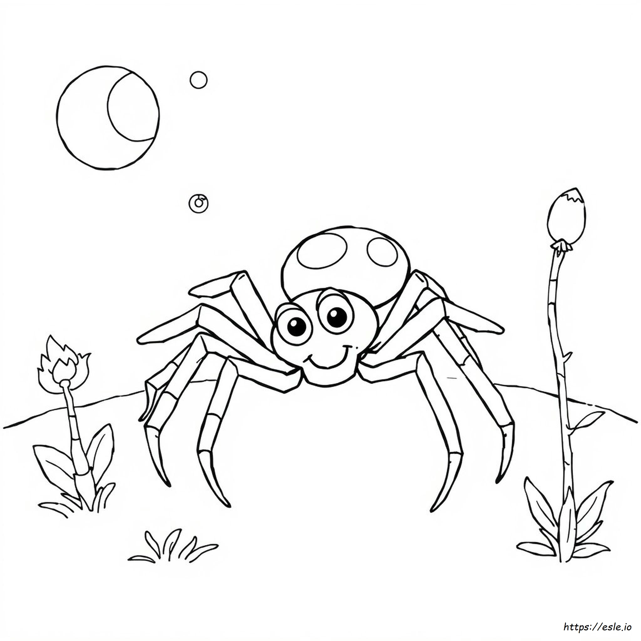 Incy Wincy Spider Coloring Page for Kids