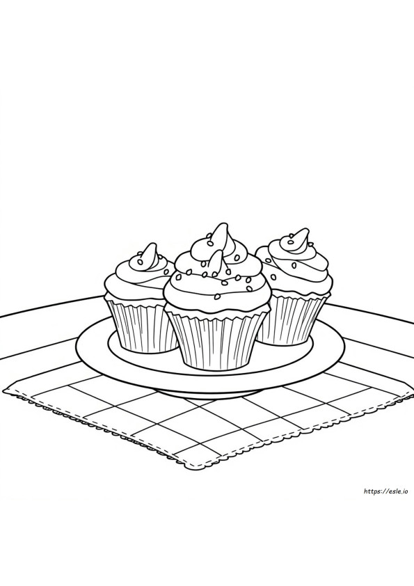 Cute Cupcake Colouring