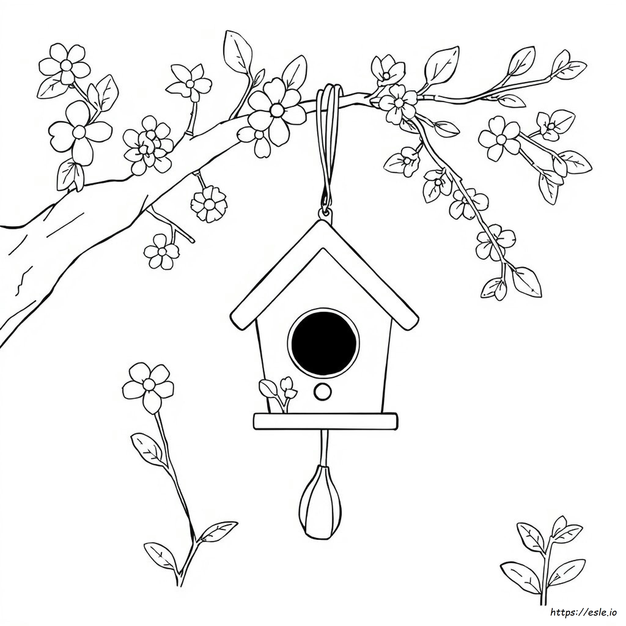 Vogelhaus Ausmalbild Zum Ausdrucken Und Ausmalen