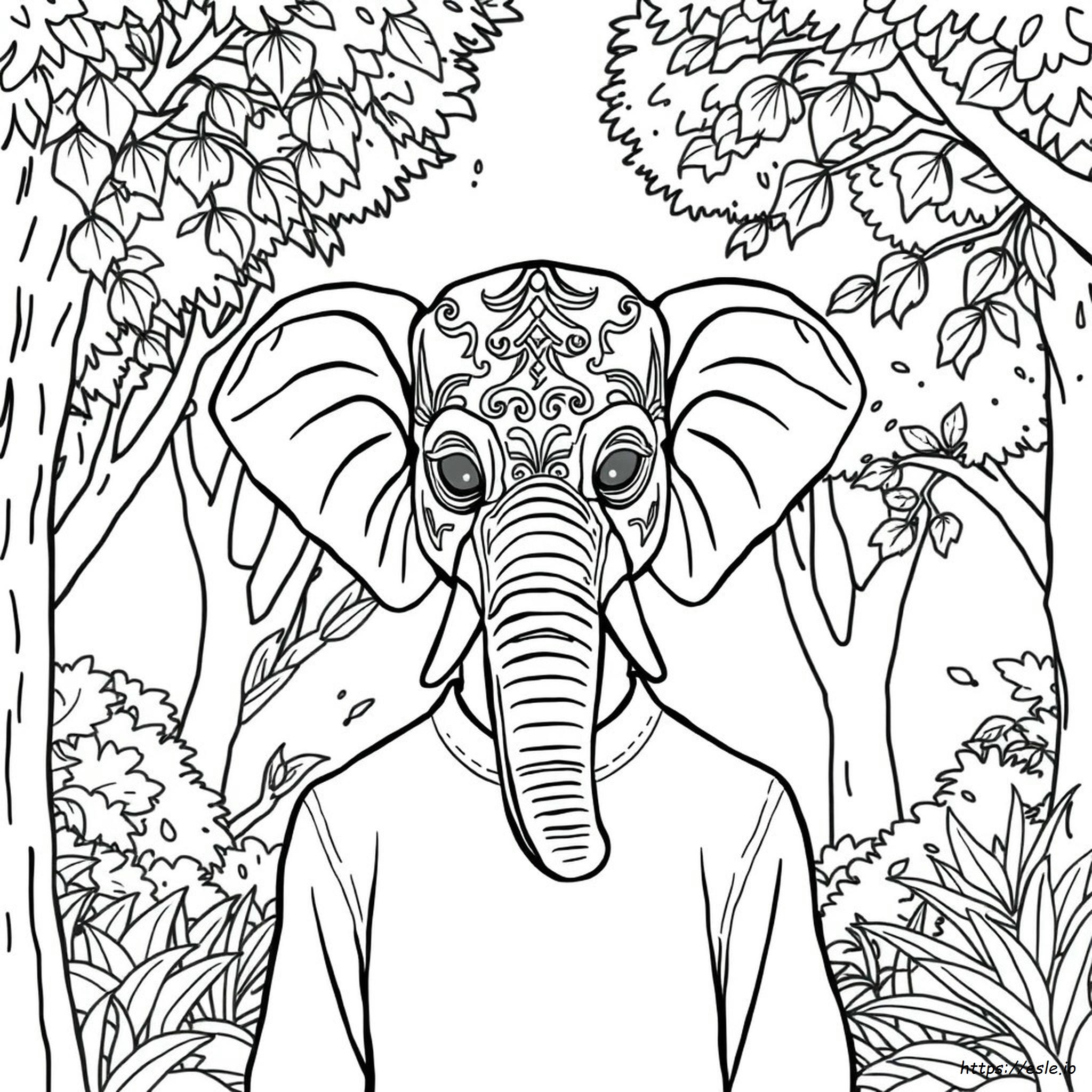 Elephant Mask Coloring Page - Free Printable for Kids