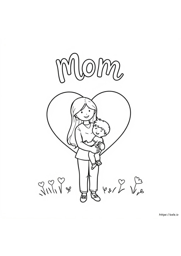 Coloring Pages That Say Mom
