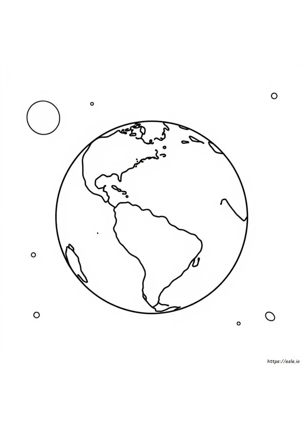 Planet Earth Coloring Page Printable