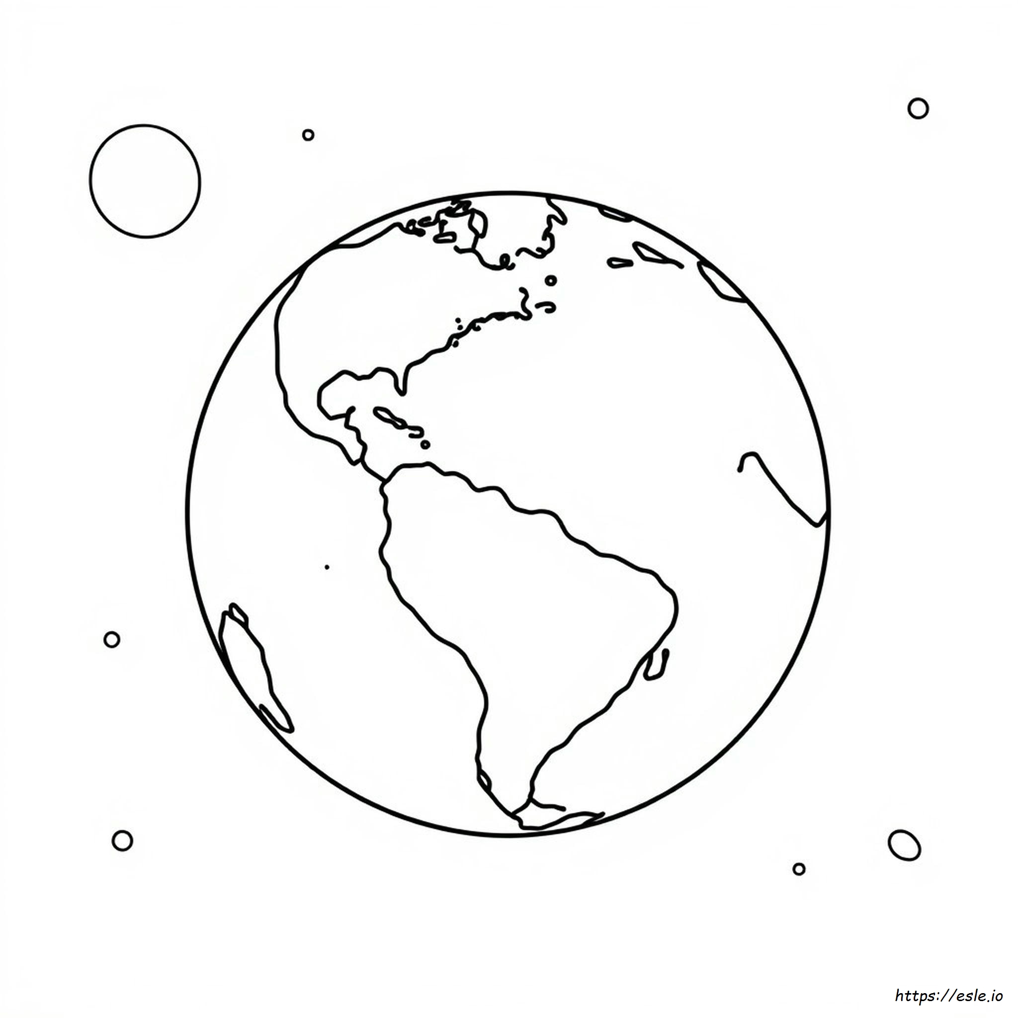 Planet Earth Coloring Page Printable