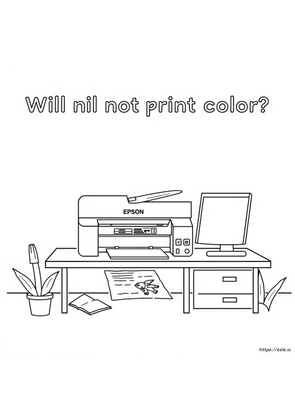 Desenho para Colorir de Impressora Epson