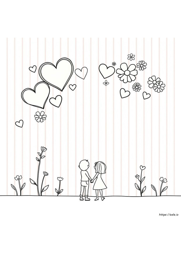 V Day Coloring Sheets