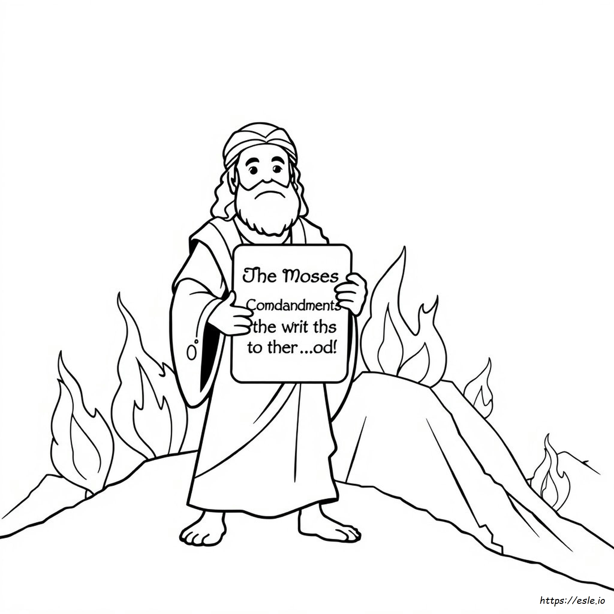 Moses And The Ten Commandments Coloring Page