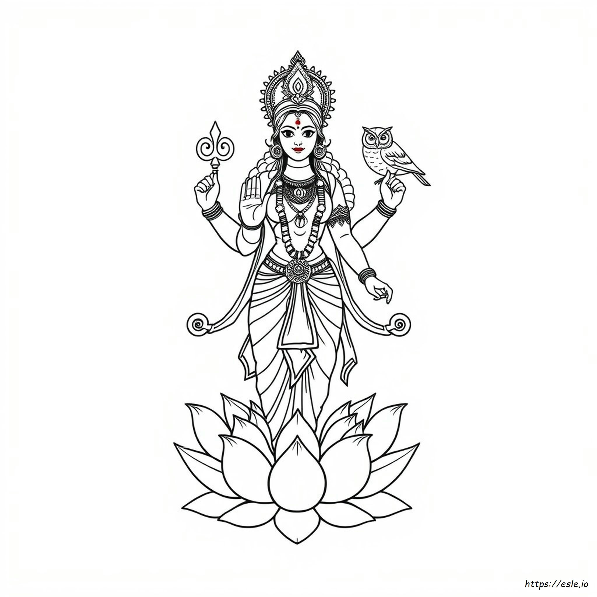 Maa Durga Colouring Pages
