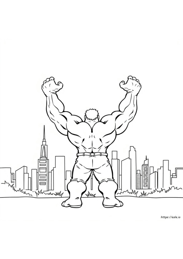 Hulk Sketch For Colouring