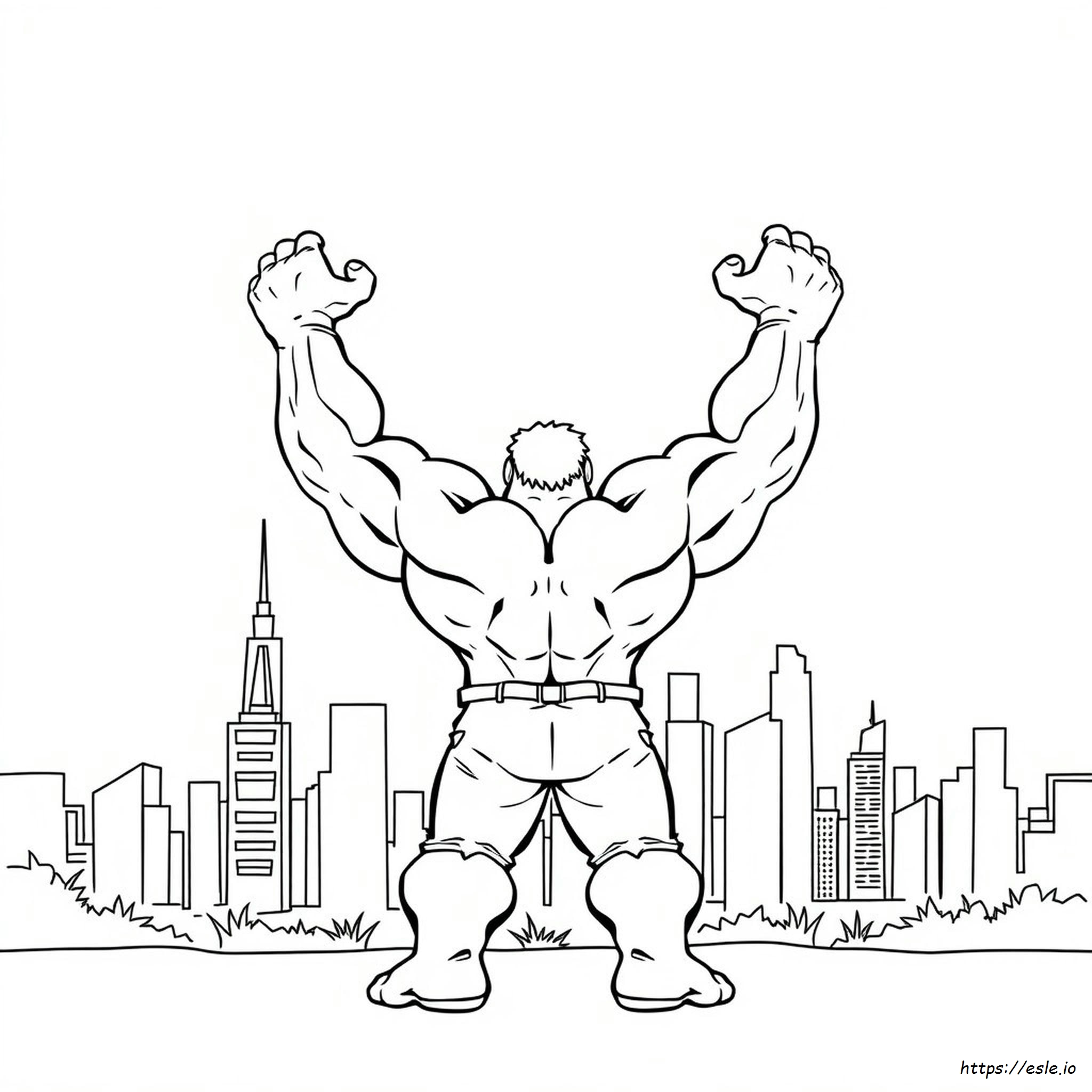 Schizzo Di Hulk Da Colorare - Disegno Stampa