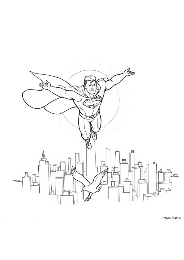 Superman Sketch For Colouring