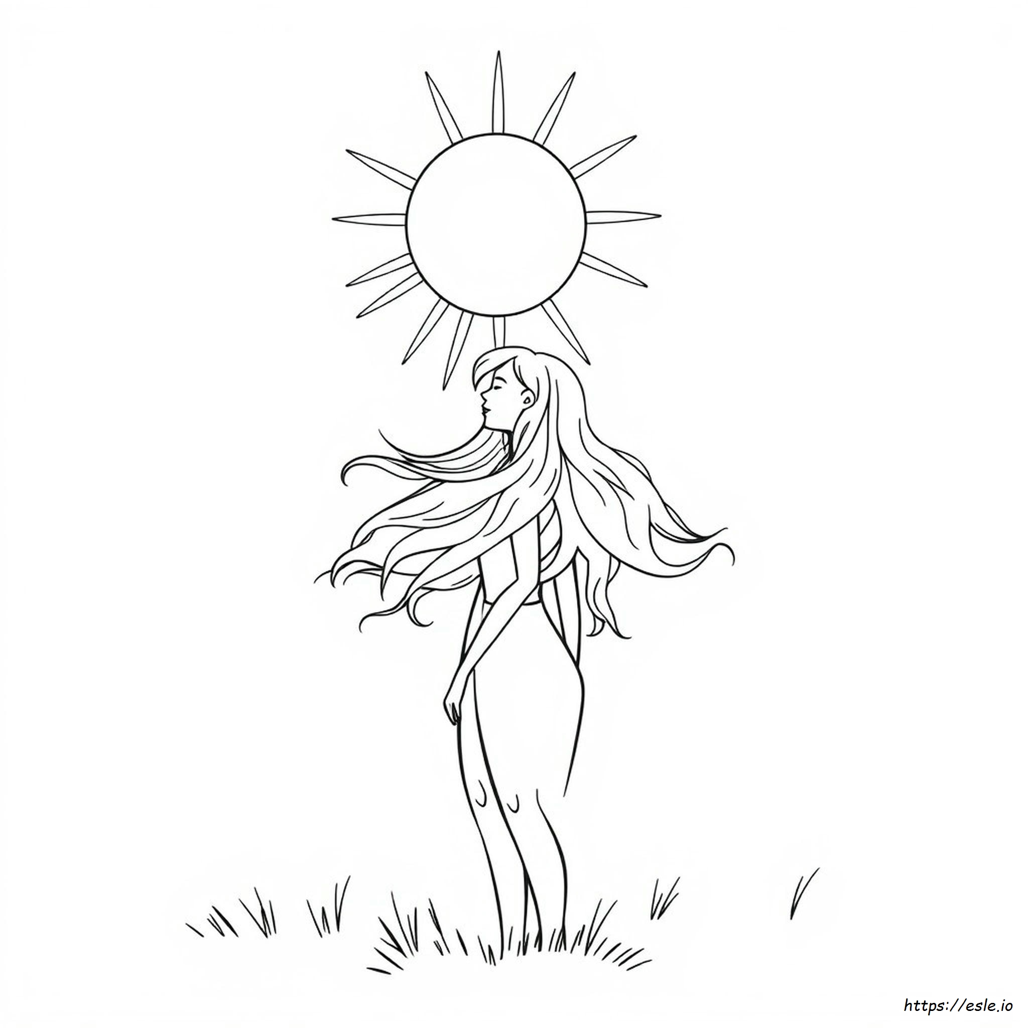 Free Printable Hair Coloring Page for Women - Ppd