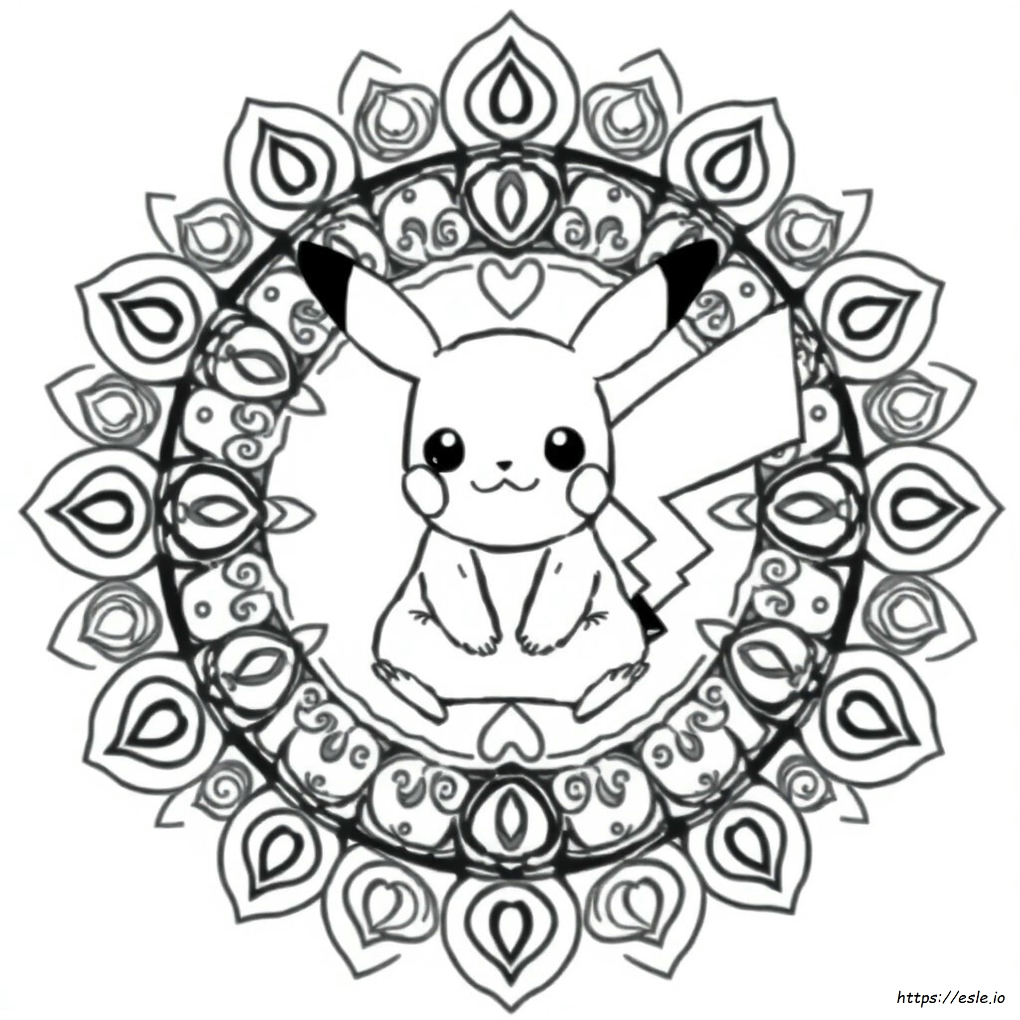 Pikachu Mandala Coloring Pages