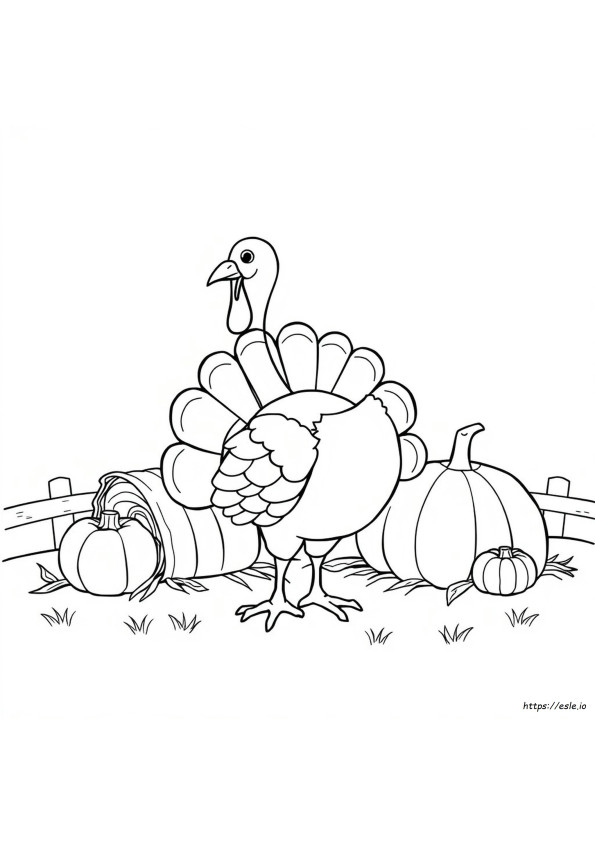 Printable Coloring Page Of A Turkey