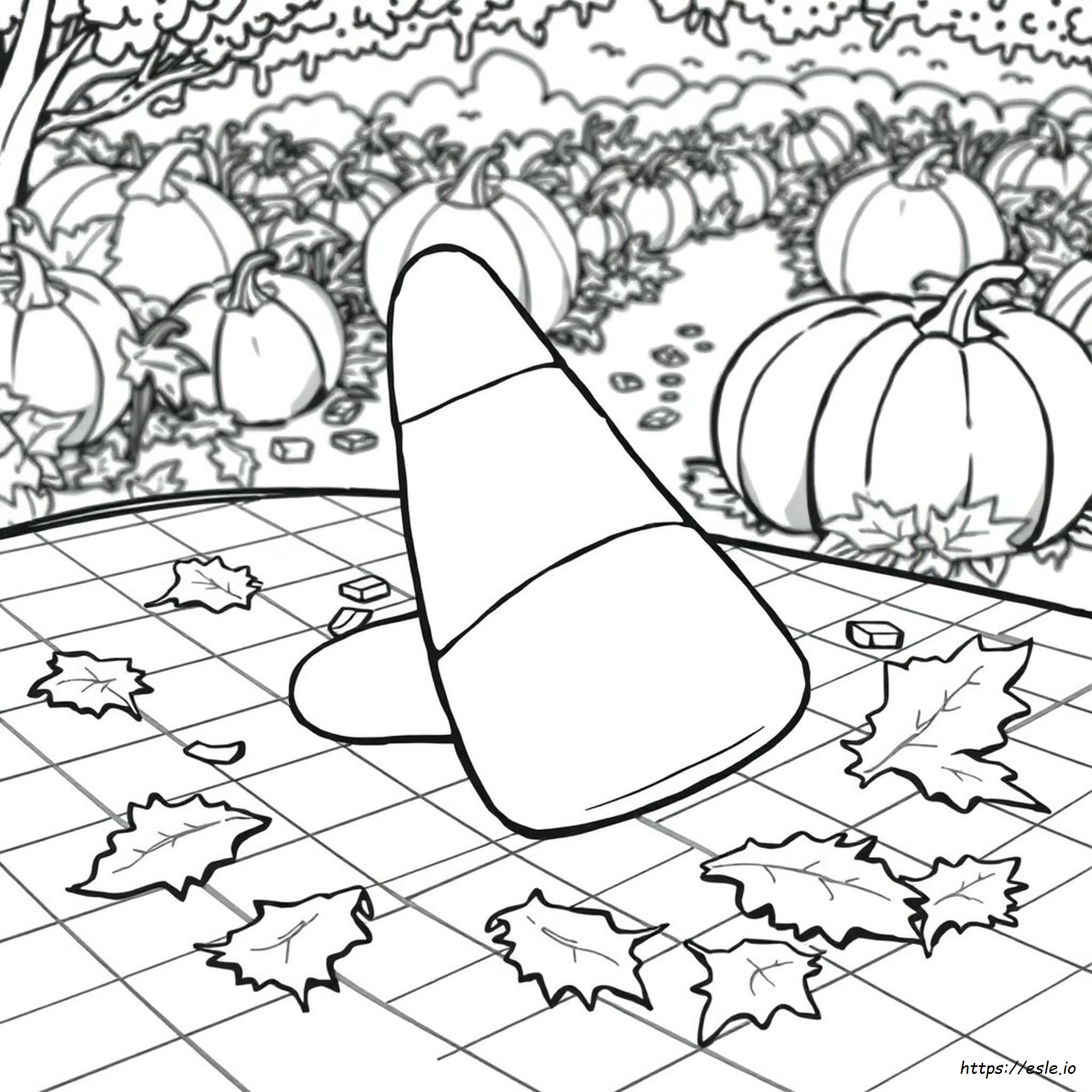 Candy Corn Printable Color Page for Halloween