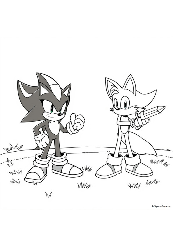 Sonic Contro Shadow The Hedgehog Da Colorare