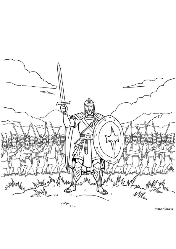 Captain Moroni Coloring Page