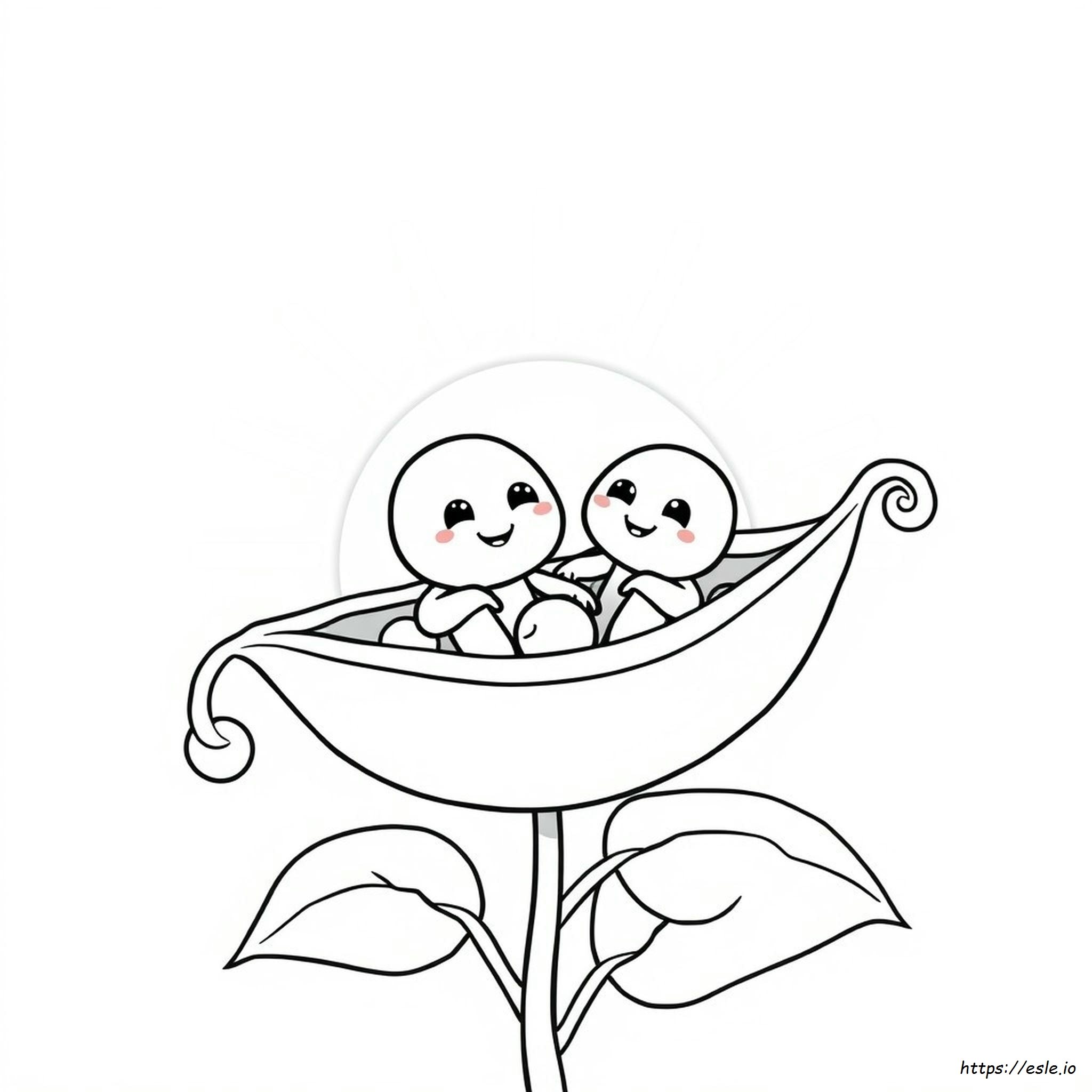 Cute Peas Coloring Pages