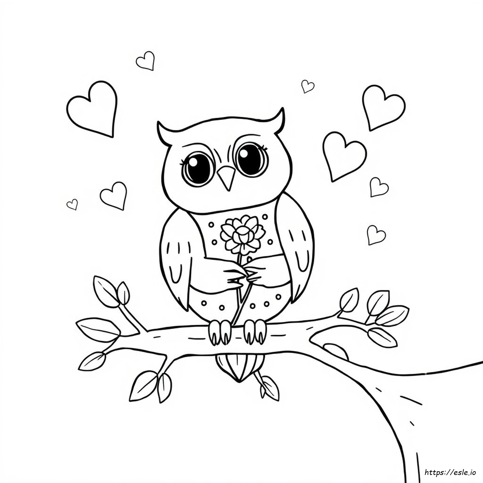 Girly Owl Coloring Pages