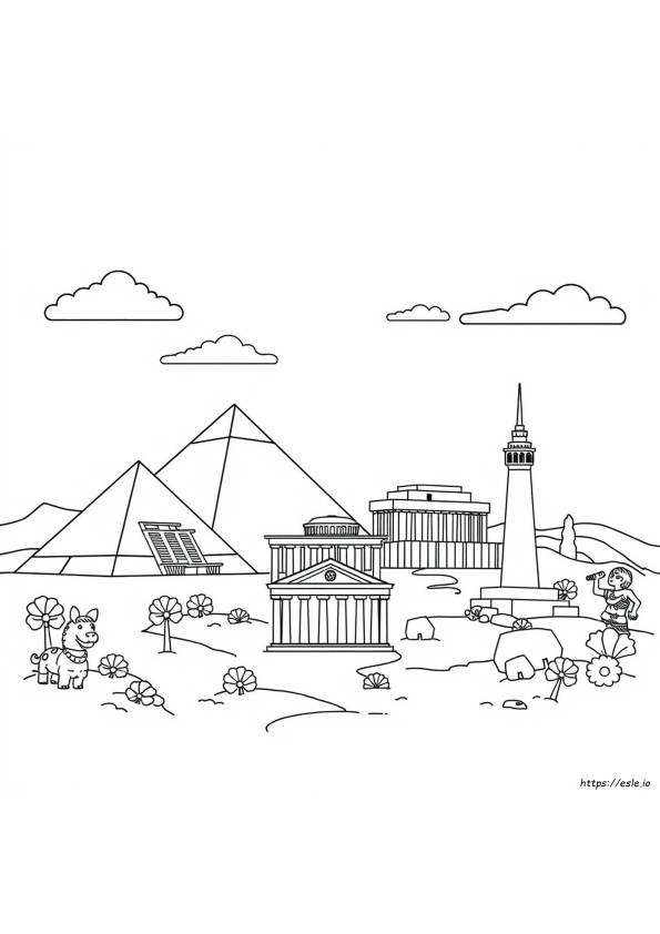 Wonders Of The World Coloring Pages