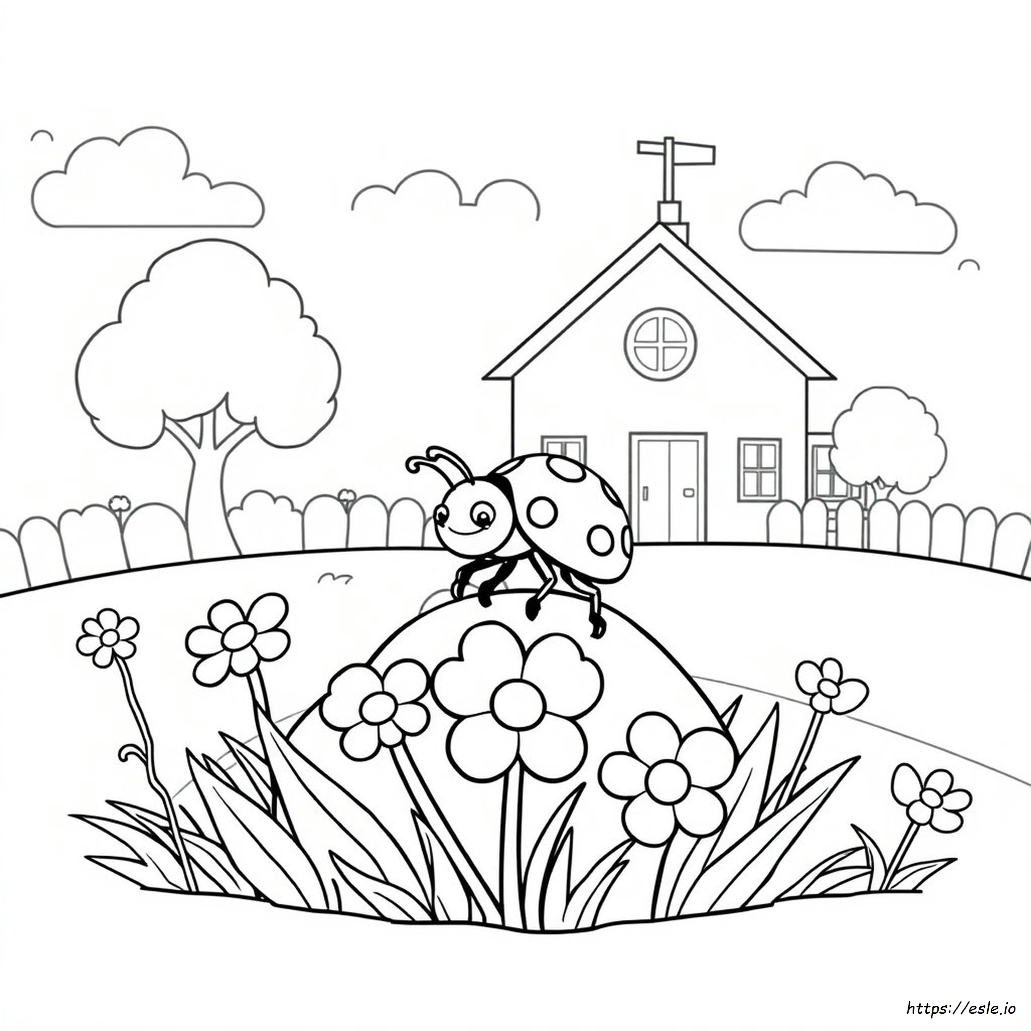 Free Printable Preschool Ladybug Coloring Page - PDF
