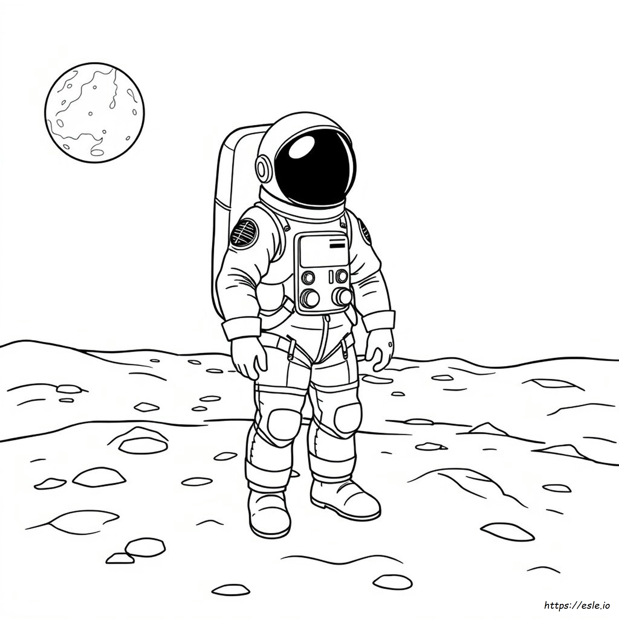 Astronauta Da Colorare - Scheda Stampa e Colora Gratis