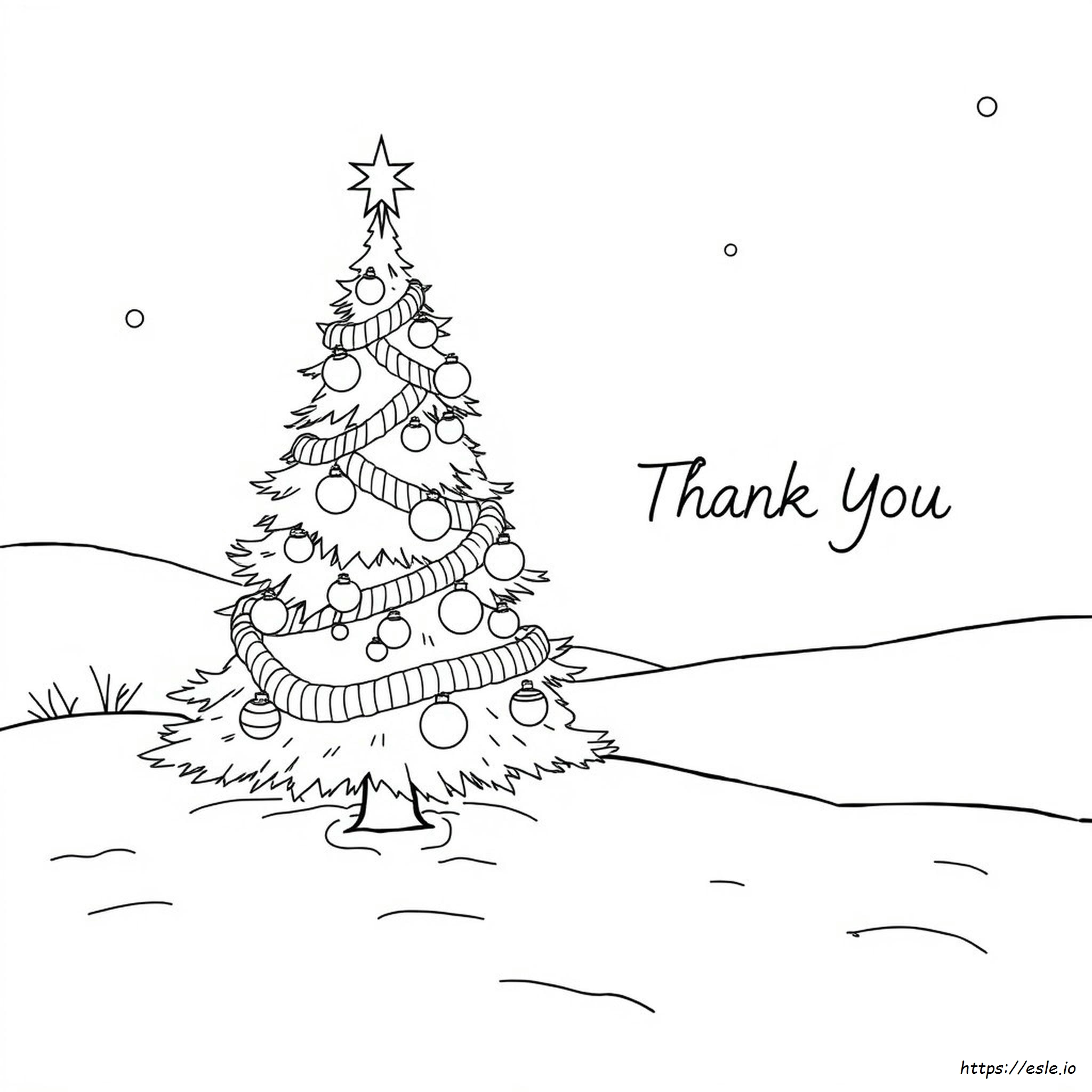 Free Printable Christmas Thank You Coloring Cards