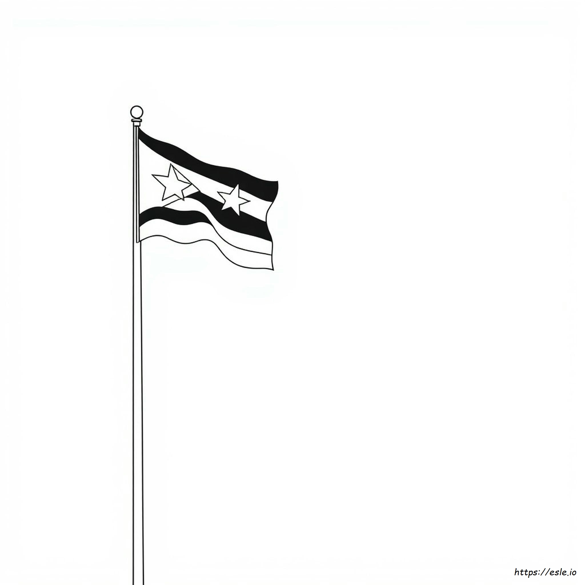 Flag Of Zimbabwe Coloring Page