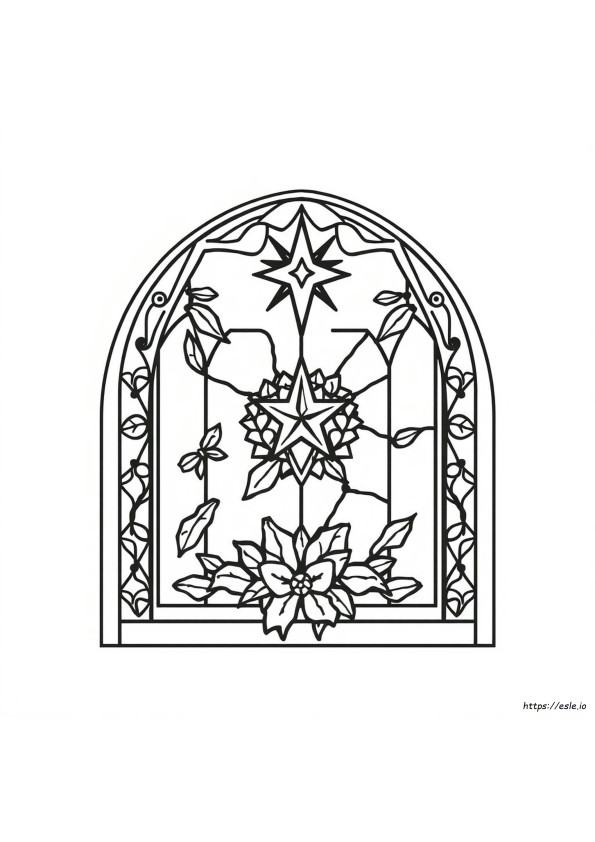 Disegni Da Colorare Di Vetrate Natalizie