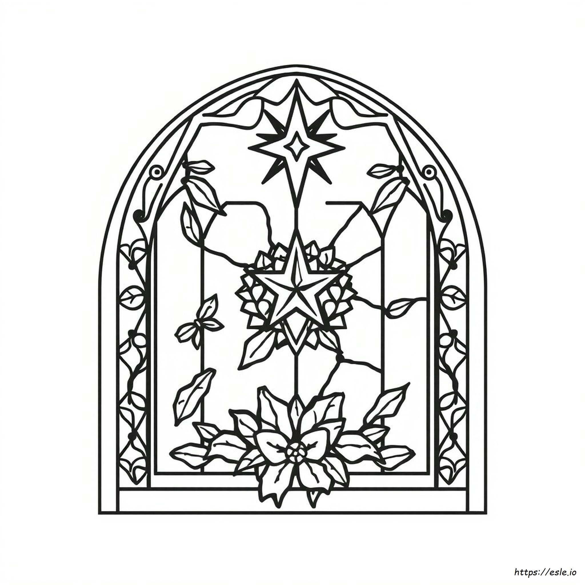 Christmas Stained Glass Coloring Pages