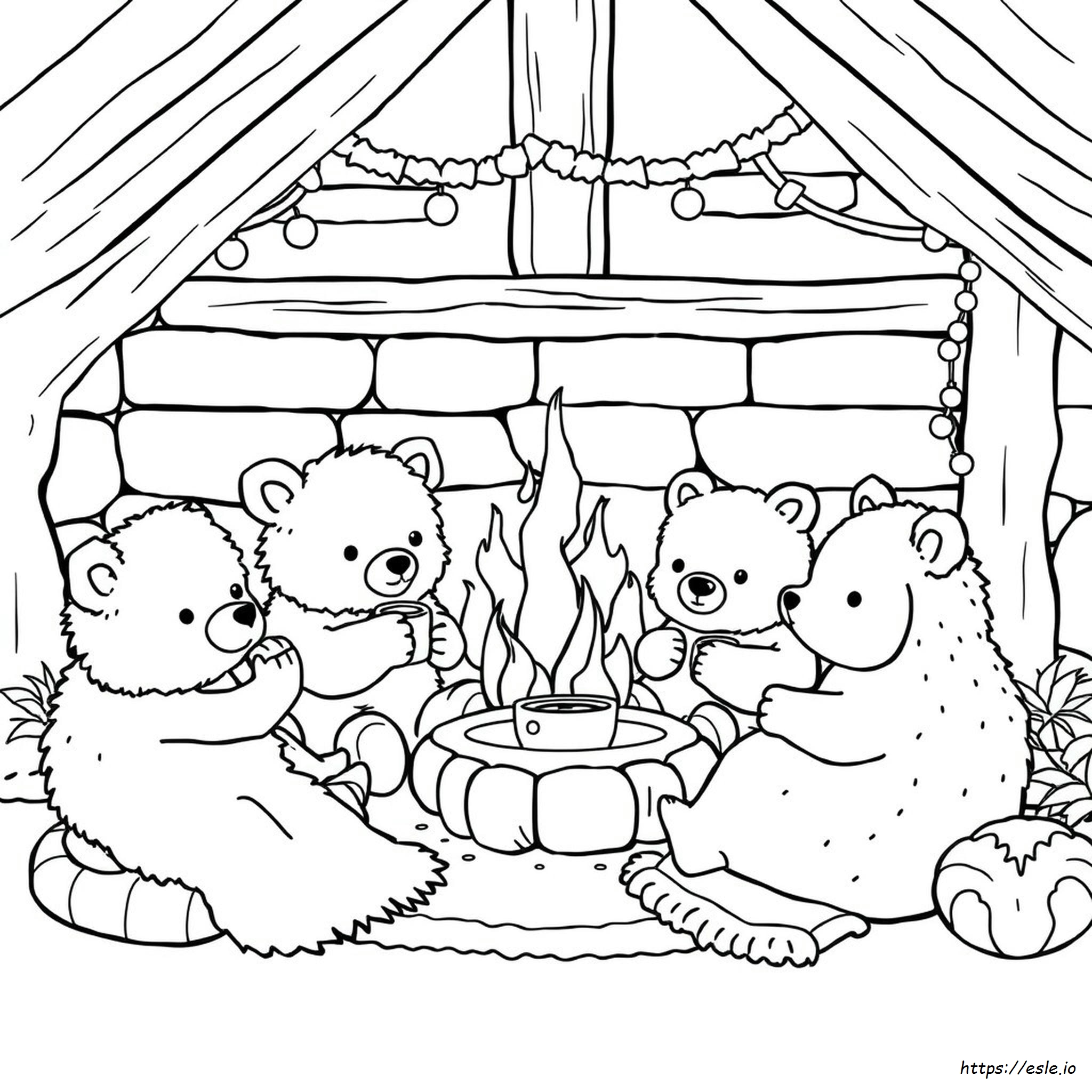 Fuzzy Hygge Coloring Pages