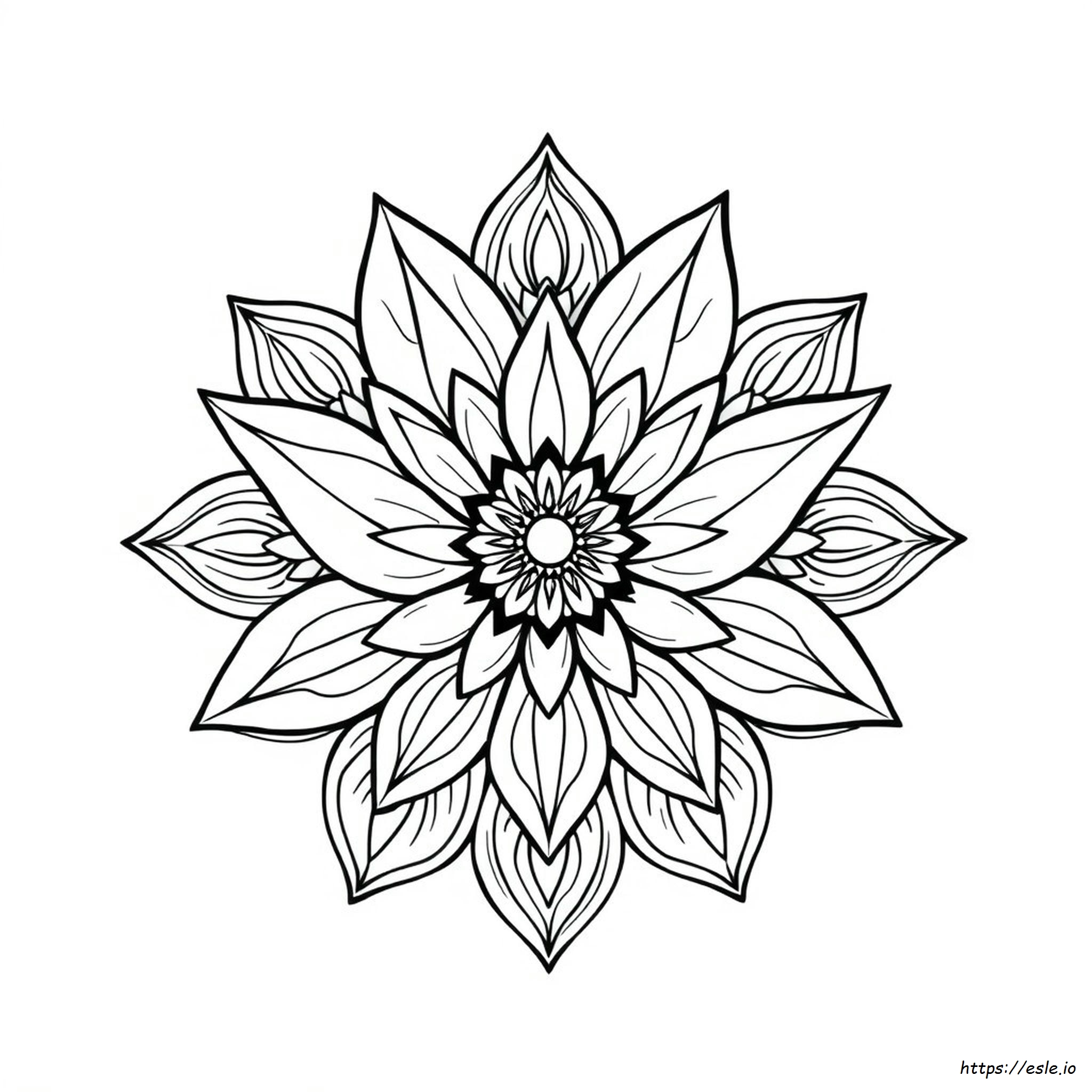 Printable Lotus Flower Mandala Coloring Pages