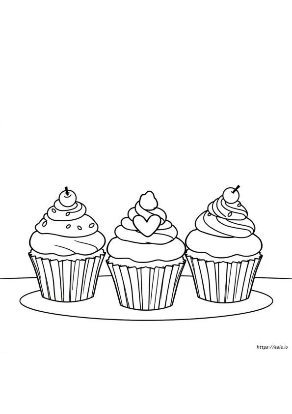 Fekete-Fehér Cupcake Színező