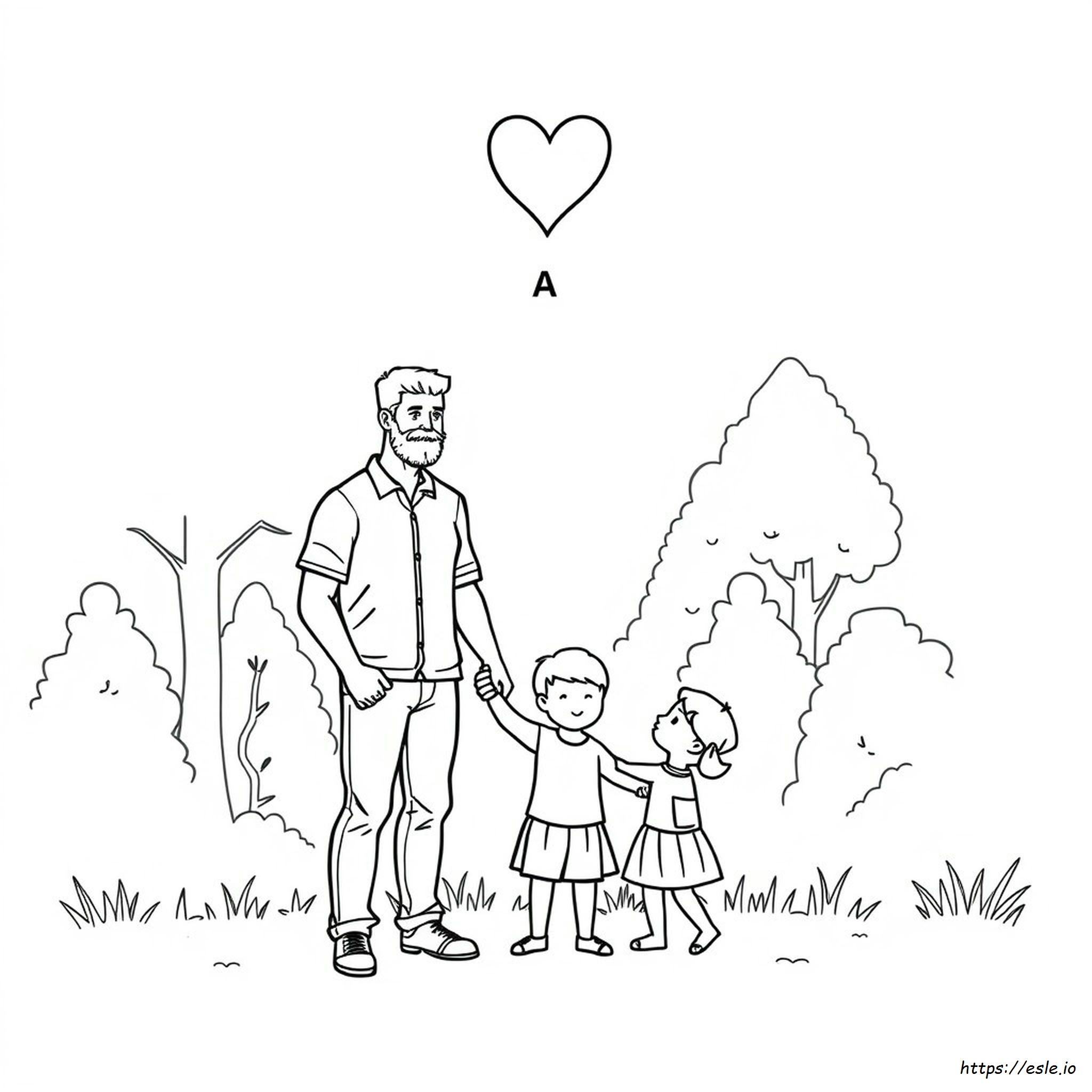 Best Dad In The World Gambar Mewarnai - Halaman Gratis Untuk Dicetak