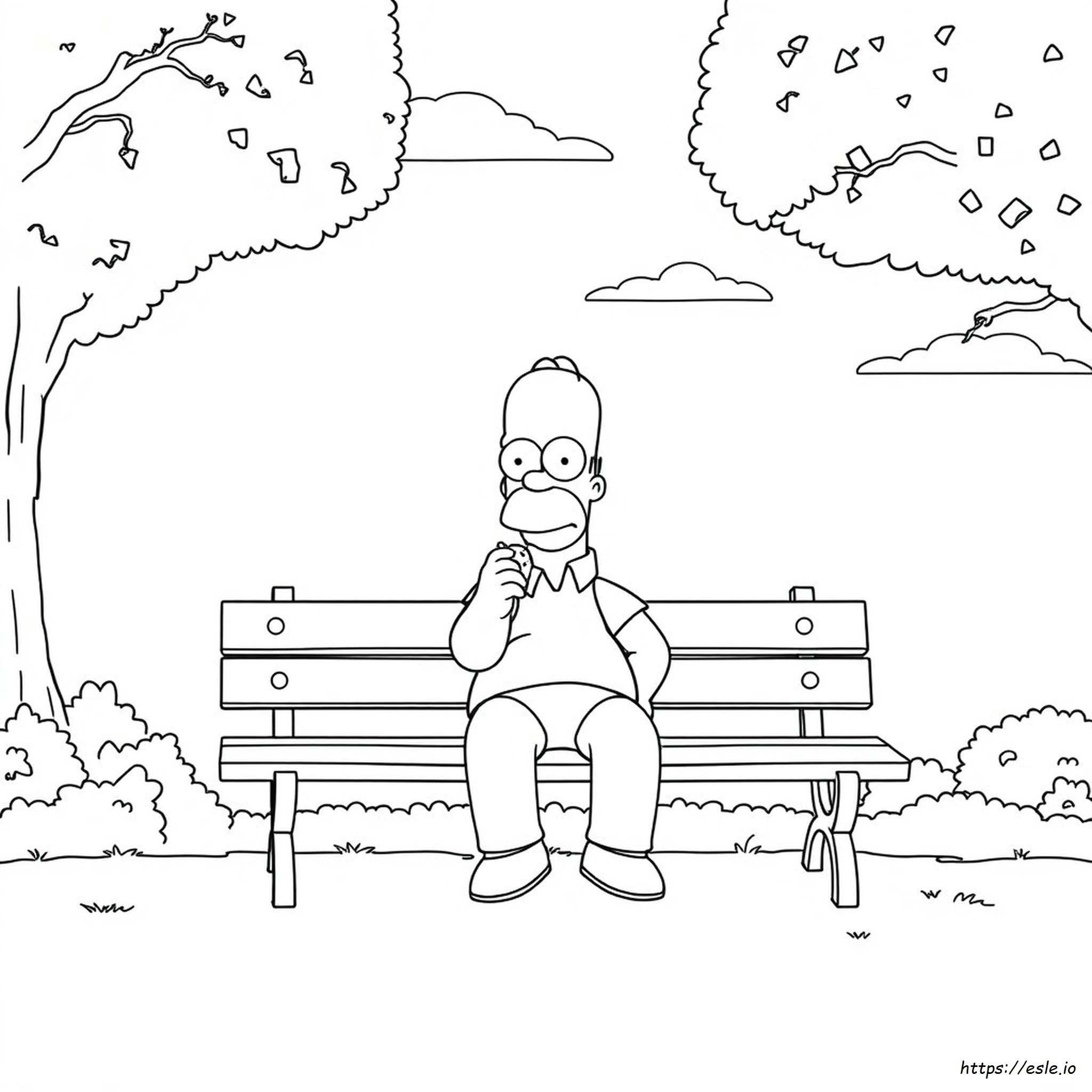 Homer Simpson Coloring Page - Free Printable for Kids